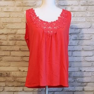 Pink Flowered Sleeveless Shirt